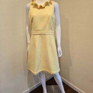 Eliza J Ruffle Yellow dress Trim Shift size US 14